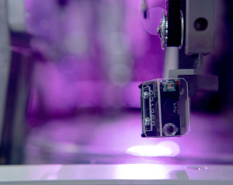 Woman holding the test tube